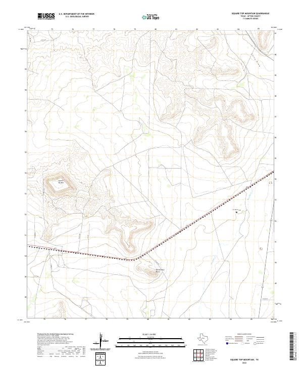 US Topo 7.5-minute map for Square Top Mountain TX