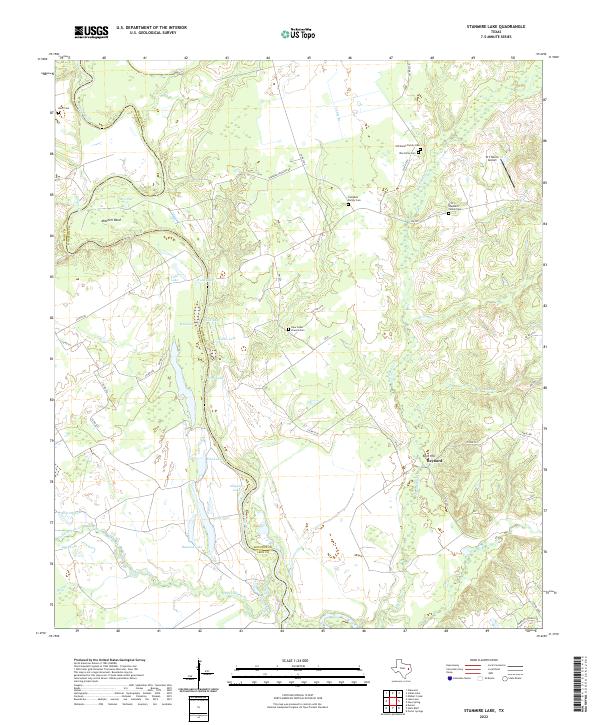 US Topo 7.5-minute map for Stanmire Lake TX