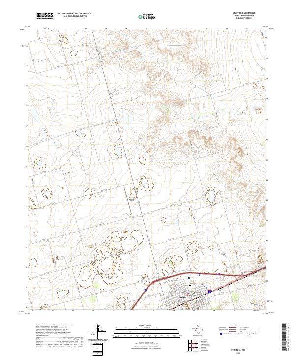 US Topo 7.5-minute map for Stanton TX