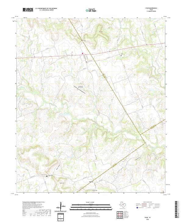US Topo 7.5-minute map for Star TX