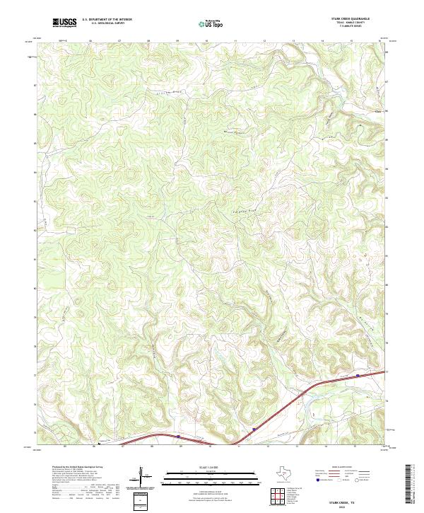 US Topo 7.5-minute map for Stark Creek TX