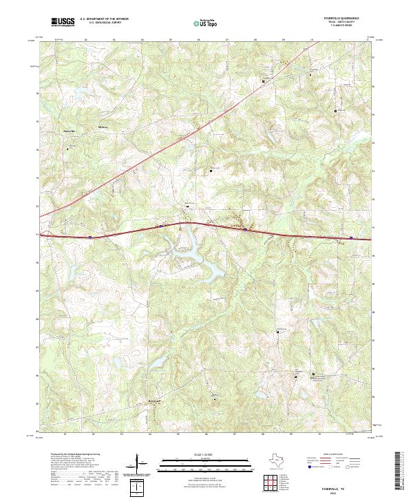 US Topo 7.5-minute map for Starrville TX