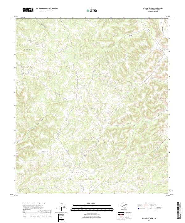 US Topo 7.5-minute map for Steel Star Draw TX