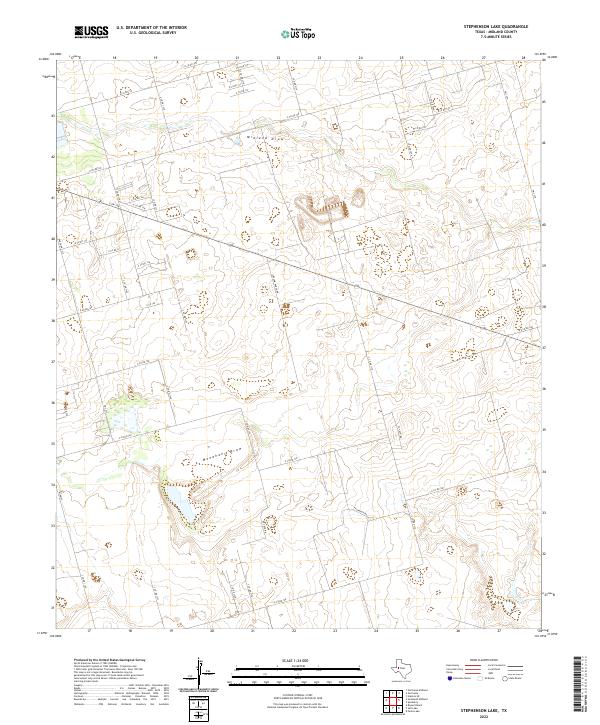US Topo 7.5-minute map for Stephenson Lake TX