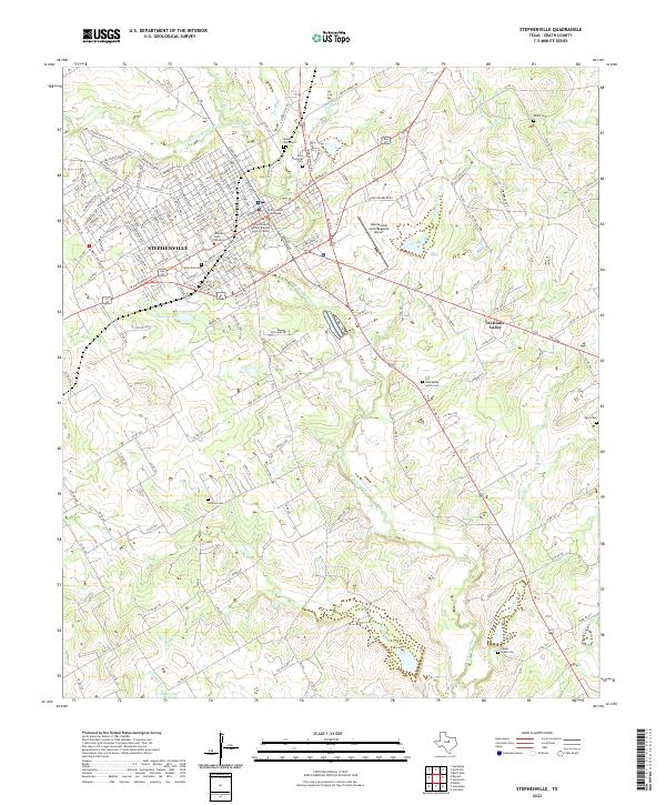 US Topo 7.5-minute map for Stephenville TX