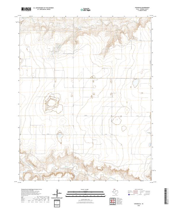 US Topo 7.5-minute map for Stevens SE TX