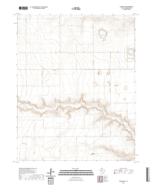 US Topo 7.5-minute map for Stevens SW TX