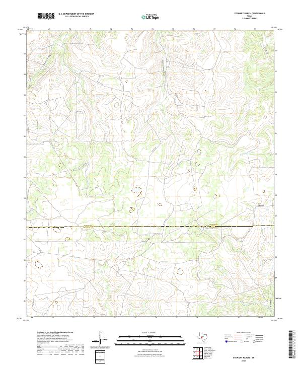 US Topo 7.5-minute map for Stewart Ranch TX