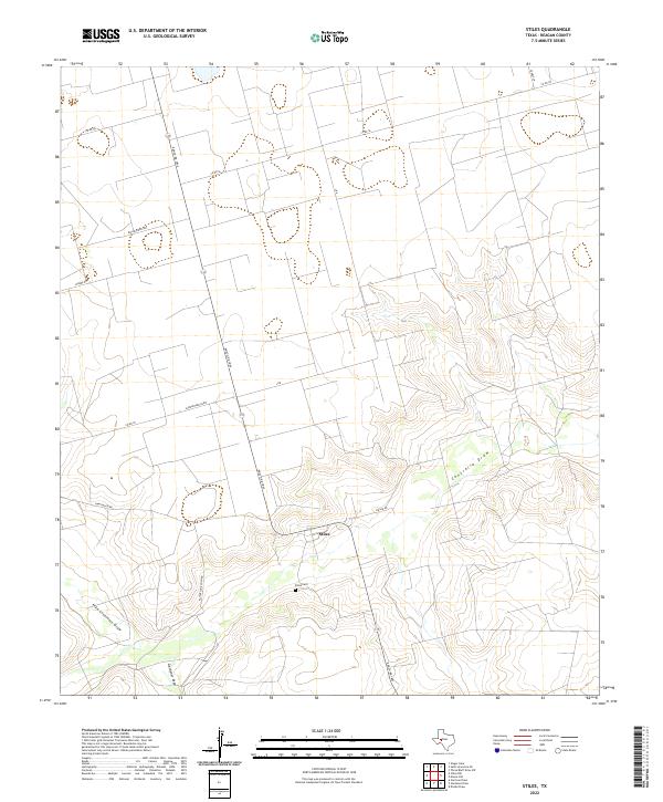 US Topo 7.5-minute map for Stiles TX