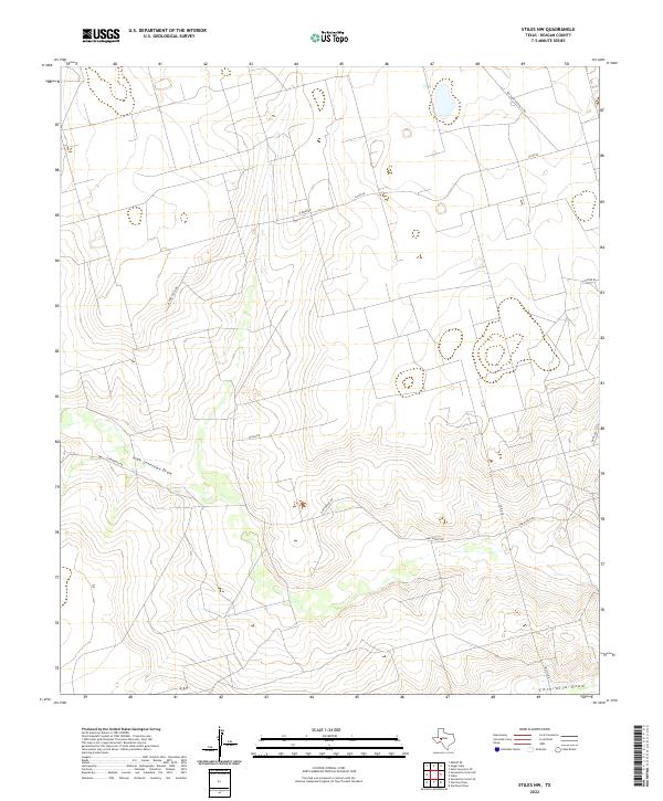 US Topo 7.5-minute map for Stiles NW TX