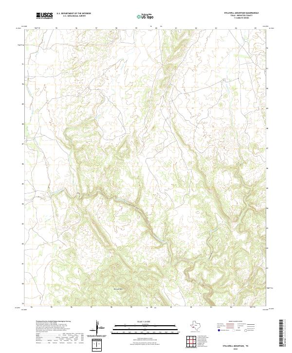 US Topo 7.5-minute map for Stillwell Mountain TX