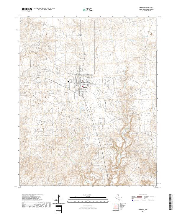 US Topo 7.5-minute map for Stinnett TX
