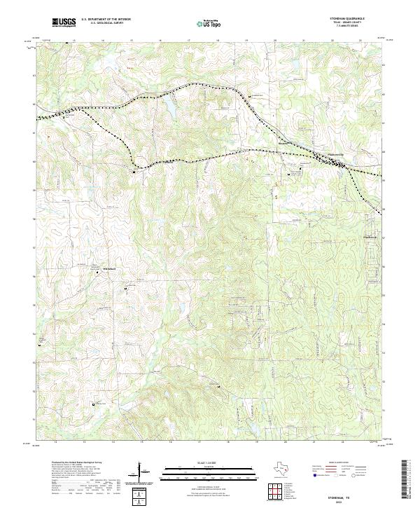 US Topo 7.5-minute map for Stoneham TX