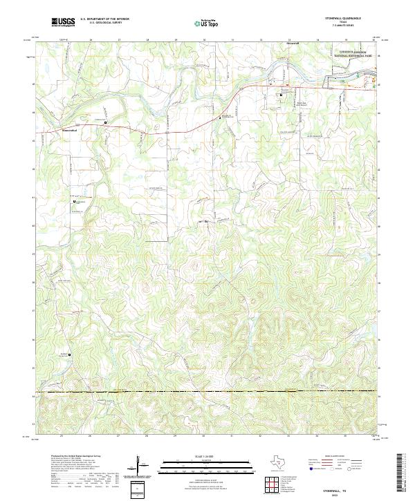 US Topo 7.5-minute map for Stonewall TX