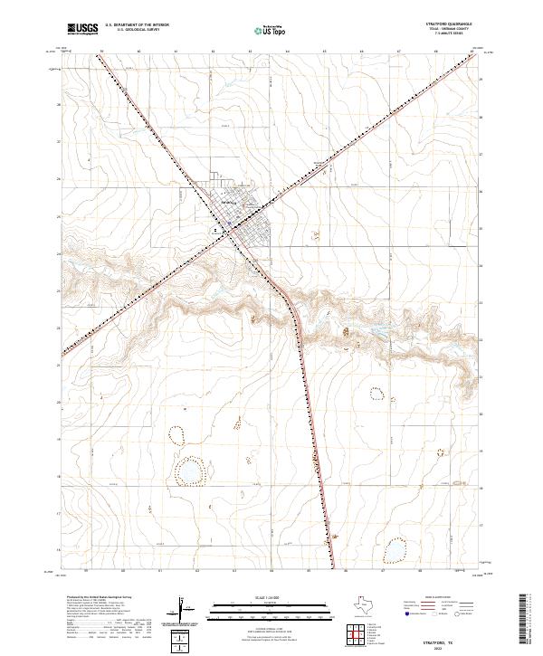 US Topo 7.5-minute map for Stratford TX