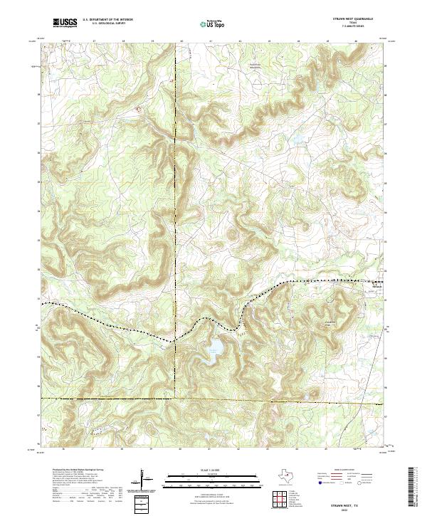 US Topo 7.5-minute map for Strawn West TX