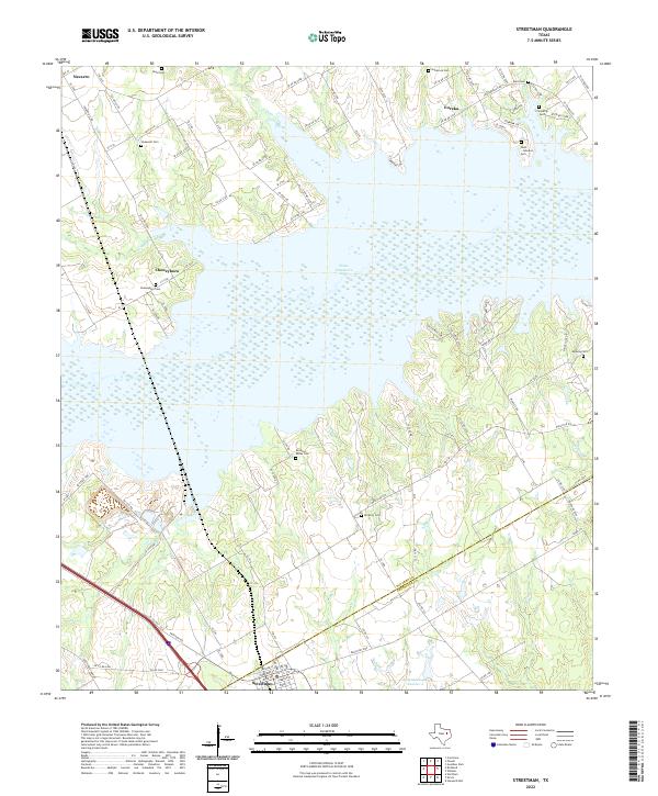 US Topo 7.5-minute map for Streetman TX