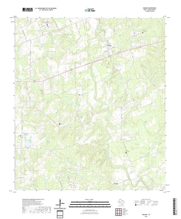 US Topo 7.5-minute map for Sublime TX