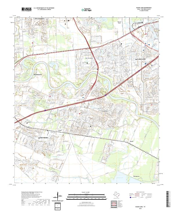 US Topo 7.5-minute map for Sugar Land TX