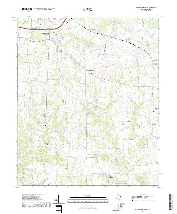 US Topo 7.5-minute map for Sulphur Springs SE TX