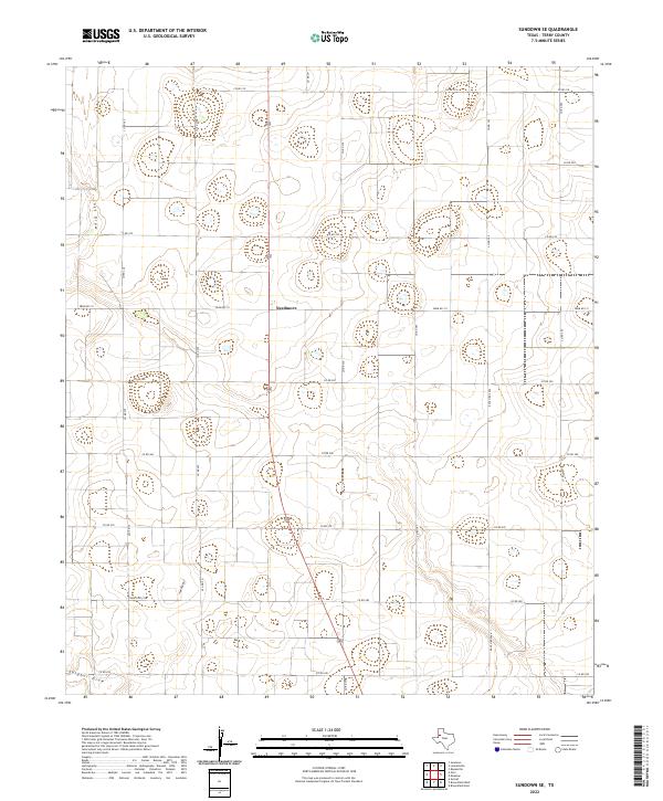 US Topo 7.5-minute map for Sundown SE TX