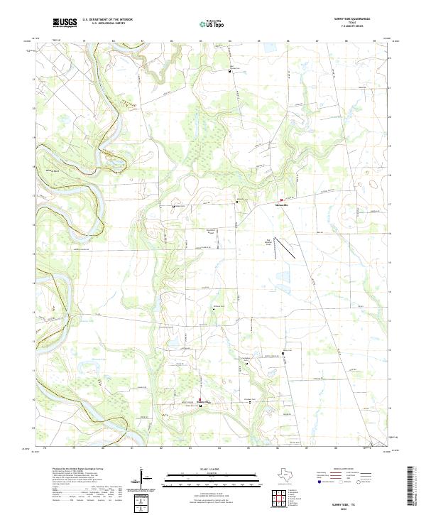 US Topo 7.5-minute map for Sunny Side TX