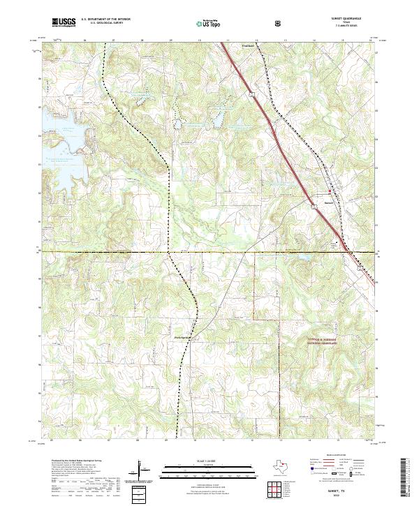 US Topo 7.5-minute map for Sunset TX