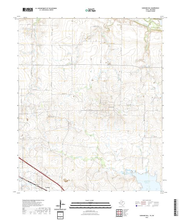 US Topo 7.5-minute map for Sunshine Hill TXOK