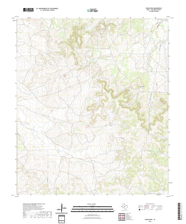 US Topo 7.5-minute map for Susan Peak TX