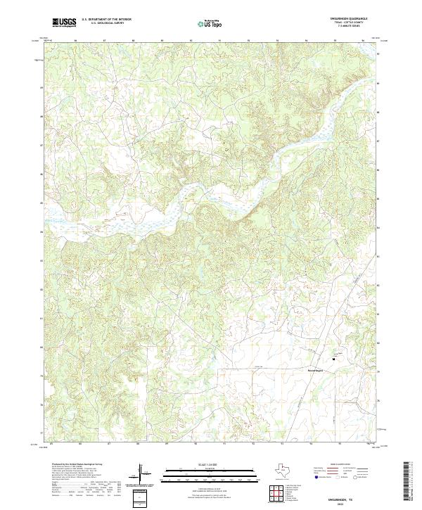 US Topo 7.5-minute map for Swearingen TX