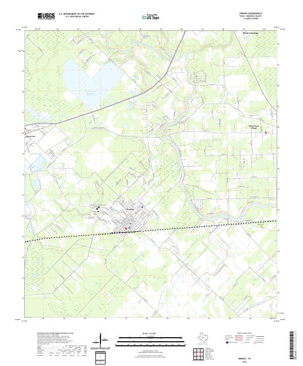US Topo 7.5-minute map for Sweeny TX