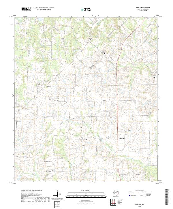 US Topo 7.5-minute map for Swiss Alp TX