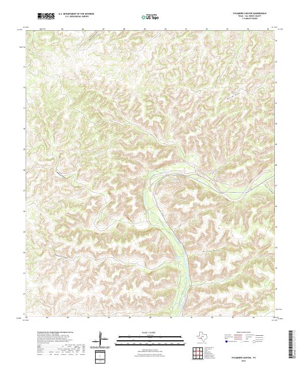US Topo 7.5-minute map for Sycamore Canyon TX