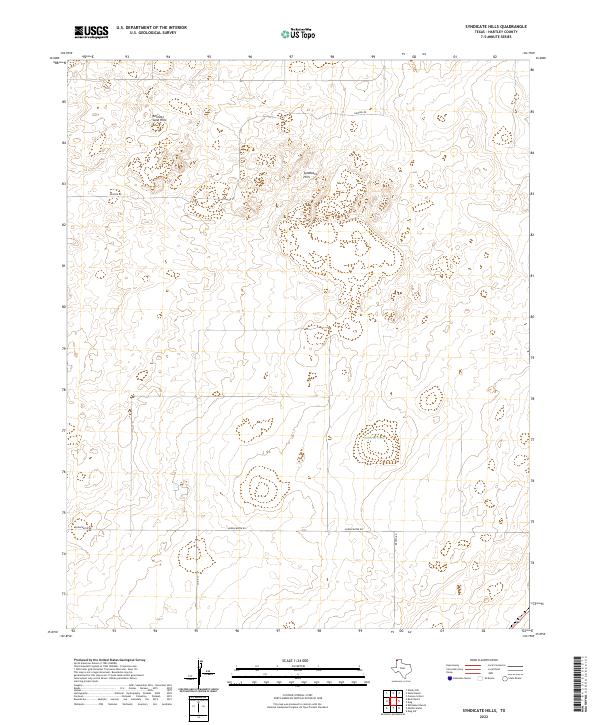 US Topo 7.5-minute map for Syndicate Hills TX