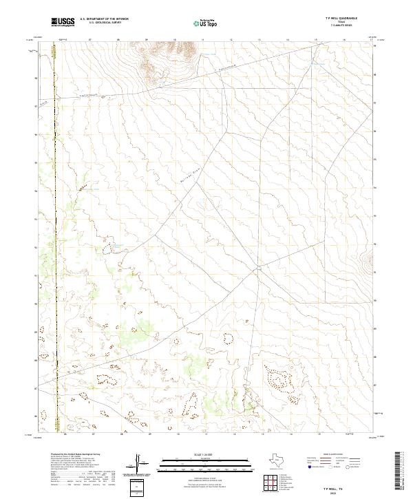 US Topo 7.5-minute map for T P Well TX