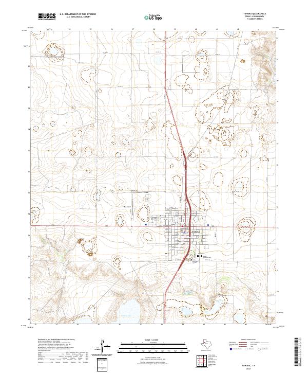 US Topo 7.5-minute map for Tahoka TX