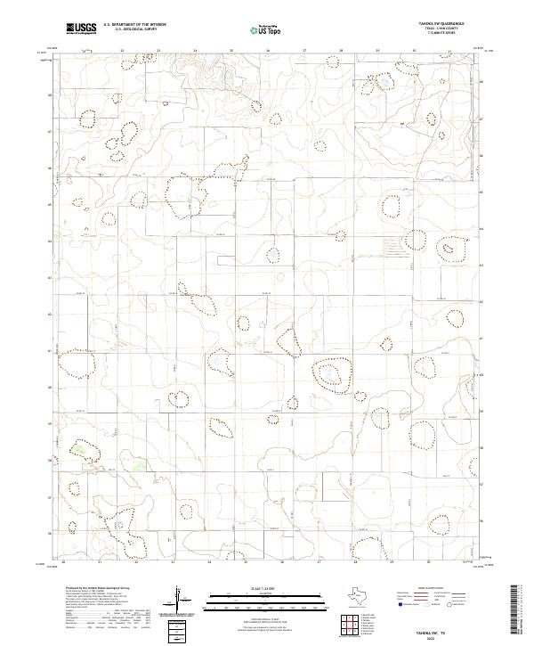 US Topo 7.5-minute map for Tahoka SW TX