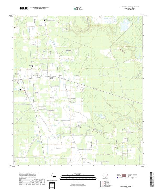 US Topo 7.5-minute map for Tarkington Prairie TX
