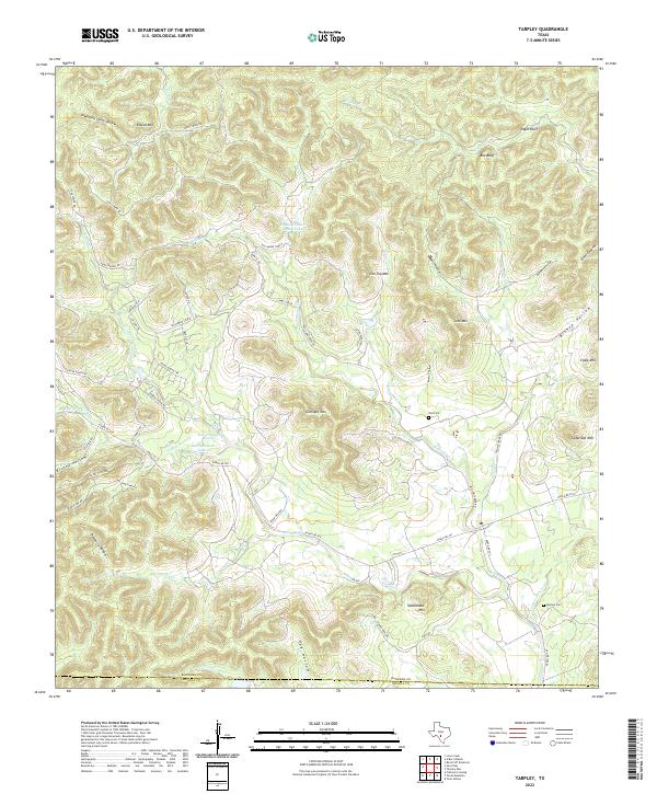 US Topo 7.5-minute map for Tarpley TX