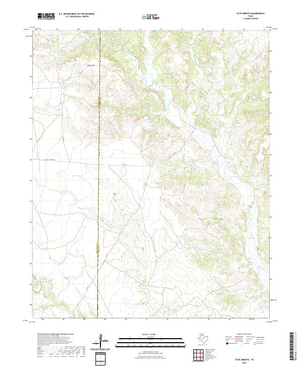 US Topo 7.5-minute map for Tate Arroyo TX