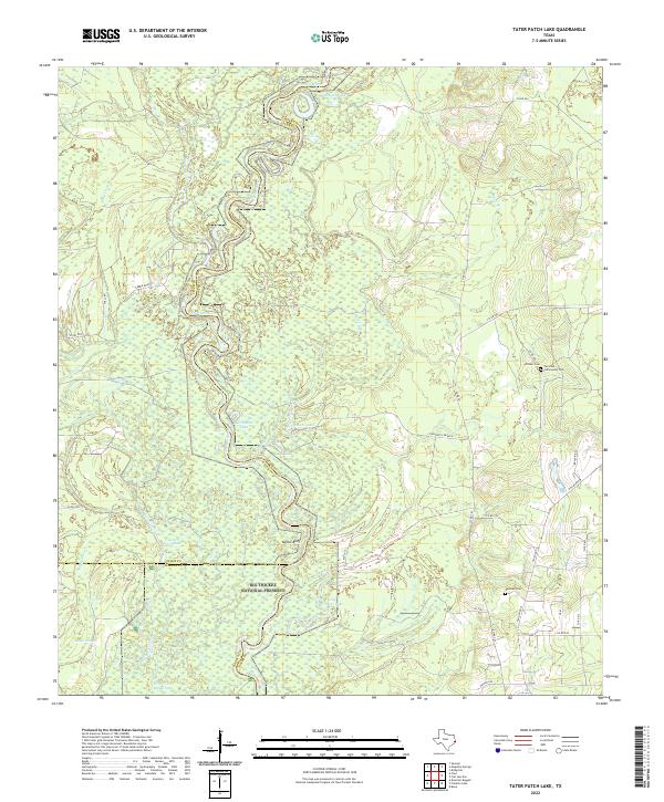 US Topo 7.5-minute map for Tater Patch Lake TX