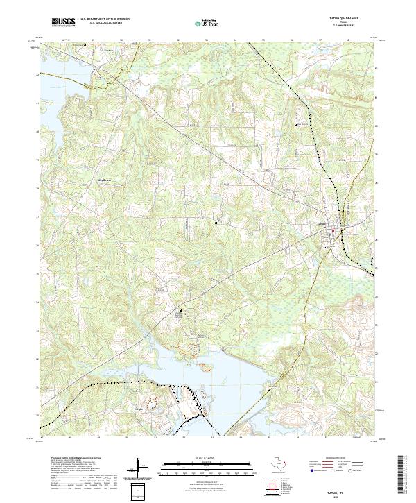 US Topo 7.5-minute map for Tatum TX