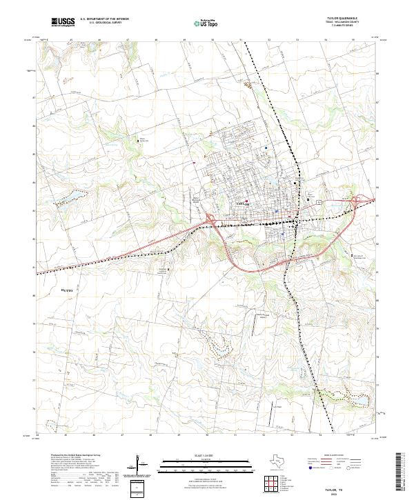 US Topo 7.5-minute map for Taylor TX
