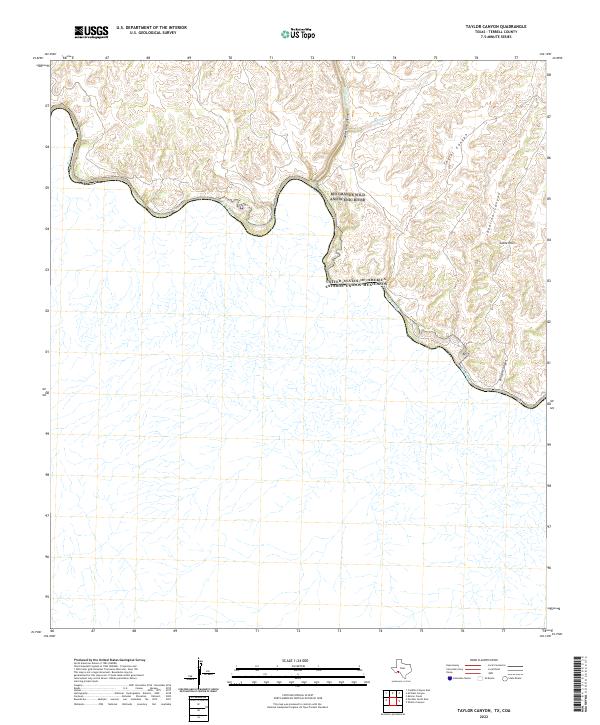 US Topo 7.5-minute map for Taylor Canyon TXCOA