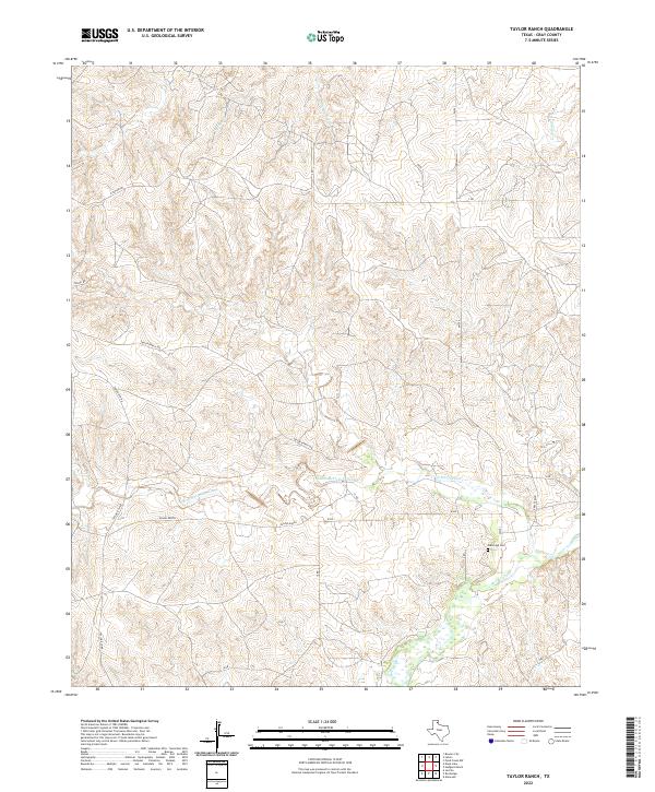 US Topo 7.5-minute map for Taylor Ranch TX