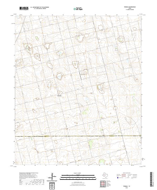 US Topo 7.5-minute map for Tenmile TX