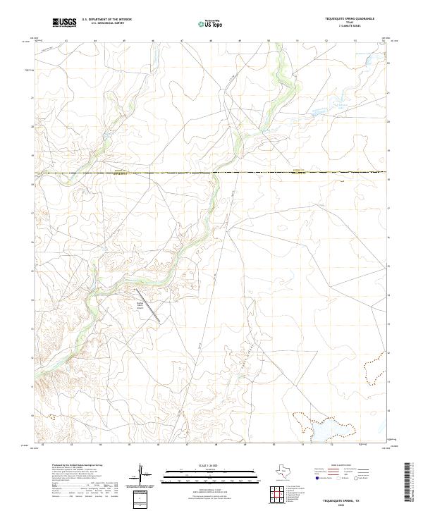 US Topo 7.5-minute map for Tequesquite Spring TX