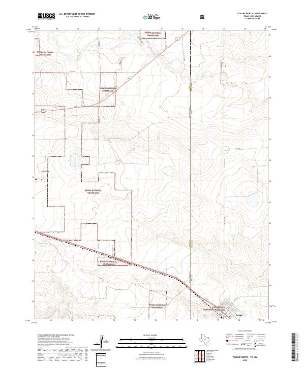 US Topo 7.5-minute map for Texline North TXNM – American Map Store