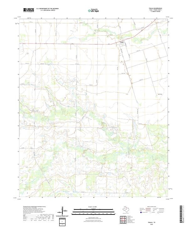 US Topo 7.5-minute map for Thalia TX