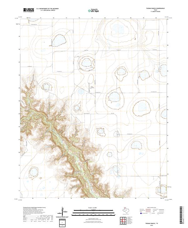 US Topo 7.5-minute map for Thomas Ranch TX